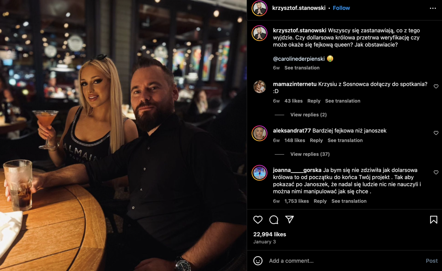 Krzysztof Stanowski Caroline Derpienski