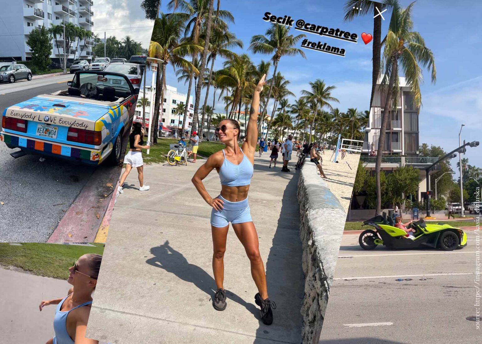 Plotki Miami- Katarzyna Dziurska, gwiazda fitness z Polski, rozświetla Miami Beach swoją energią!
