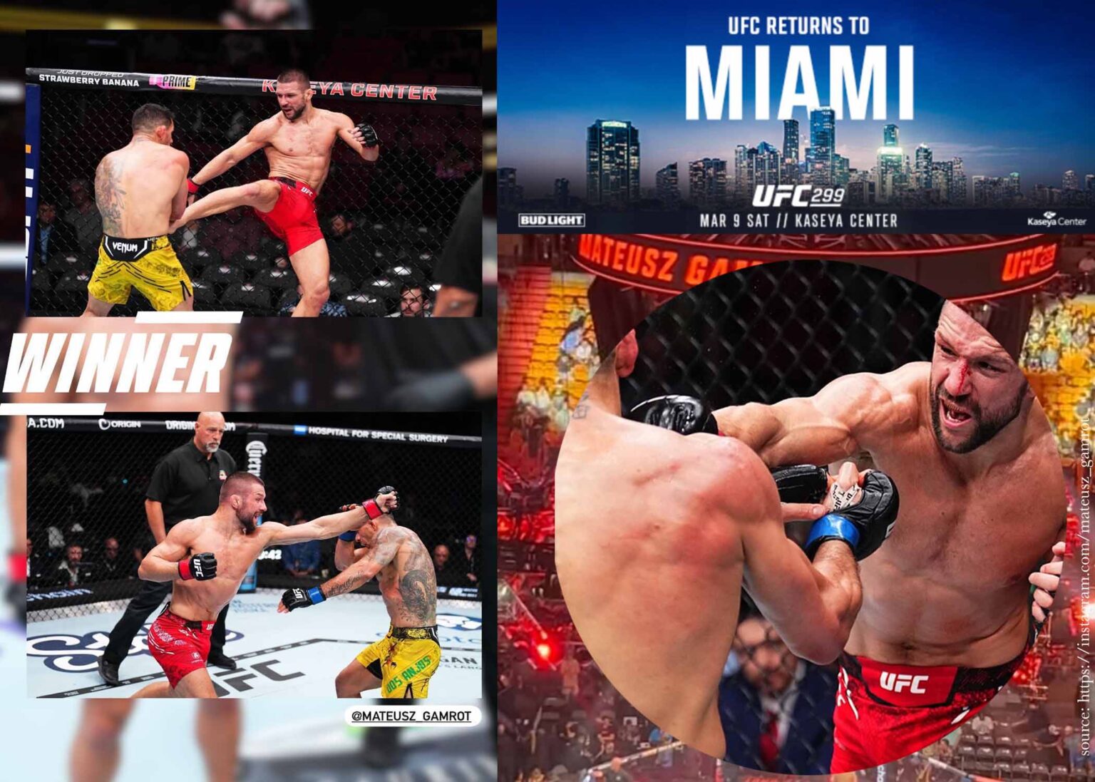 Mateusz Gamrot triumfuje na UFC 299 w Miami, a Joanna Jędrzejczyk wchodzi do Galerii Sław UFC UFC 299 Zwycięstwo Mateusz Gamrot Joanna Jedrzejczyk Plotki Miami