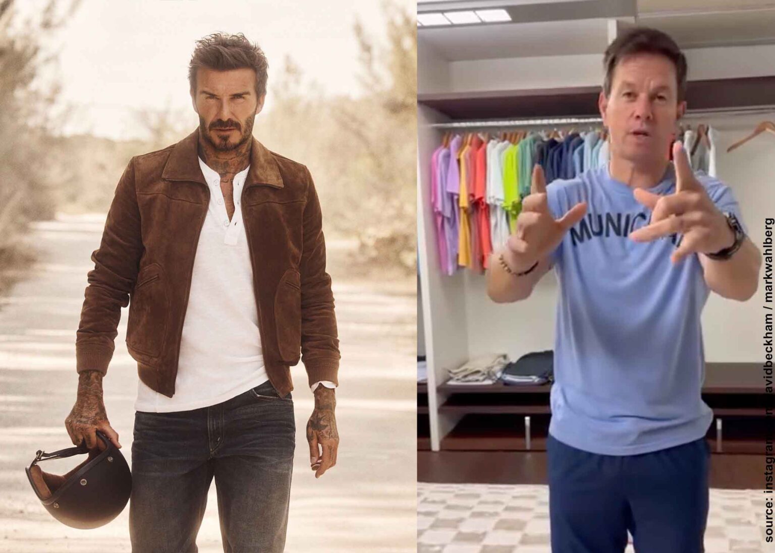 David Beckham Mark Wahlberg