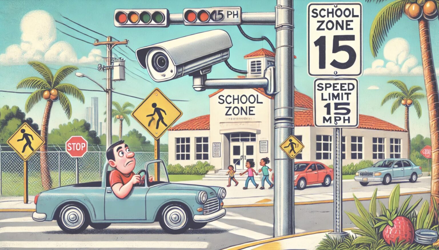 Kamery w Strefie szkoly Miami Dade